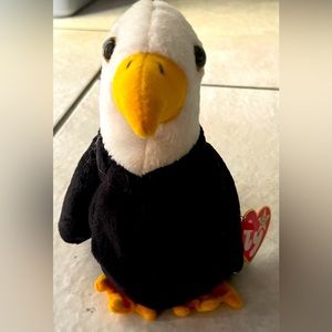 Retired 3rd Gen 1996 Ty Beanie Baby Babie. (Baldy )The Eagle 008421040742 #4074.